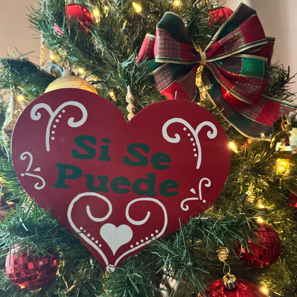 Hand-cut & Hand Painted Wooden Heart Decor♥️